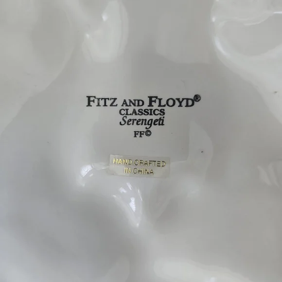 Fitz & Floyd Serengeti Lion Plate 11” Handcrafted Jungle Wildlife Floral Charger - Picture 5 of 5